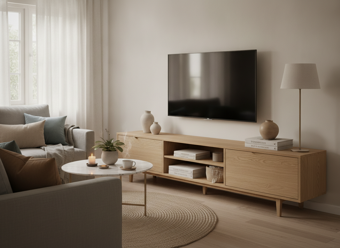 Scandinavisch tv-meubel kiezen: rust in je woonkamer