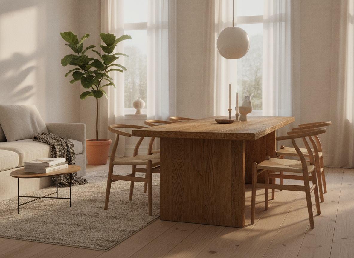Scandinavische eetkamerstoel kiezen: hout en comfort