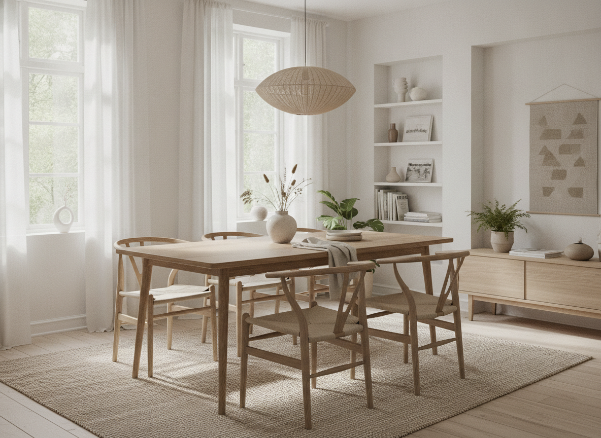 Scandinavische eettafel kiezen: hout, vorm en sfeer
